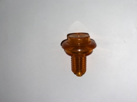 Tall Flipper Button - Orange Trans