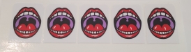 Pinball Magic Big Mouth Target Decal (set of 5)