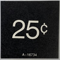 25c Price Card A-16734