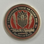 2019 Pin A-GoGo Black Knight SoR Challenge Coin Gold