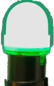Green 44 Frosted LED Bulb