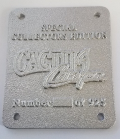 Cactus Canyon OEM Collector Plate (See Nnte) Unfinished
